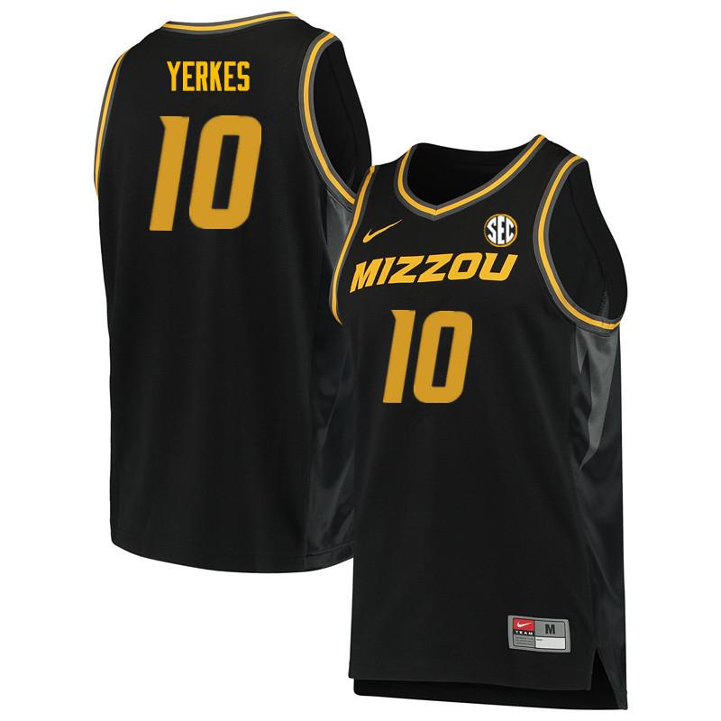 Men #10 Evan Yerkes Missouri Tigers College Basketball Jerseys Sale-Black - Click Image to Close